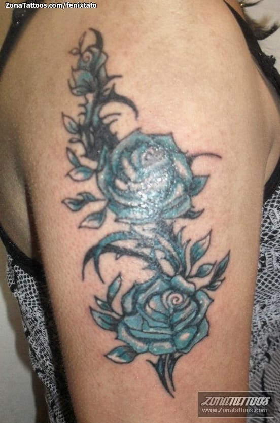 Tattoo photo Roses, Flowers