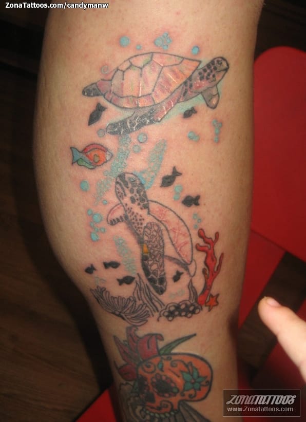 Foto de tatuaje Tortugas, Peces, Animales