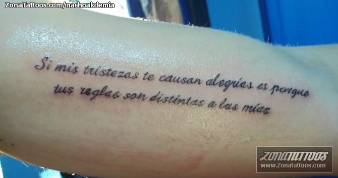 Foto de tatuaje Letras, Frases