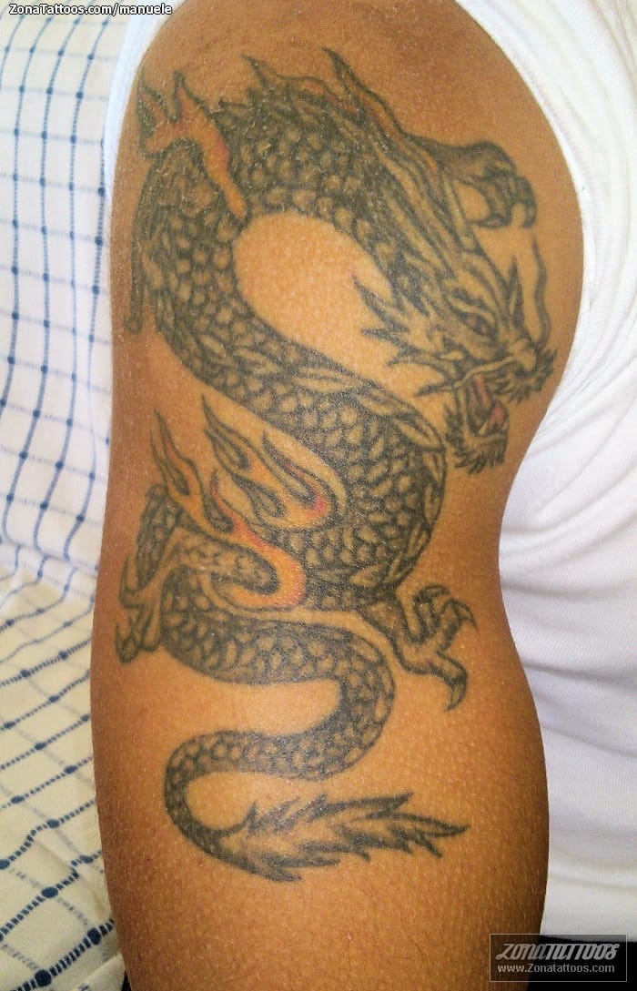 Foto de tatuaje Dragones, Orientales