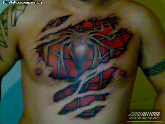 Tattoo of Spiderman, Cracks, Comics