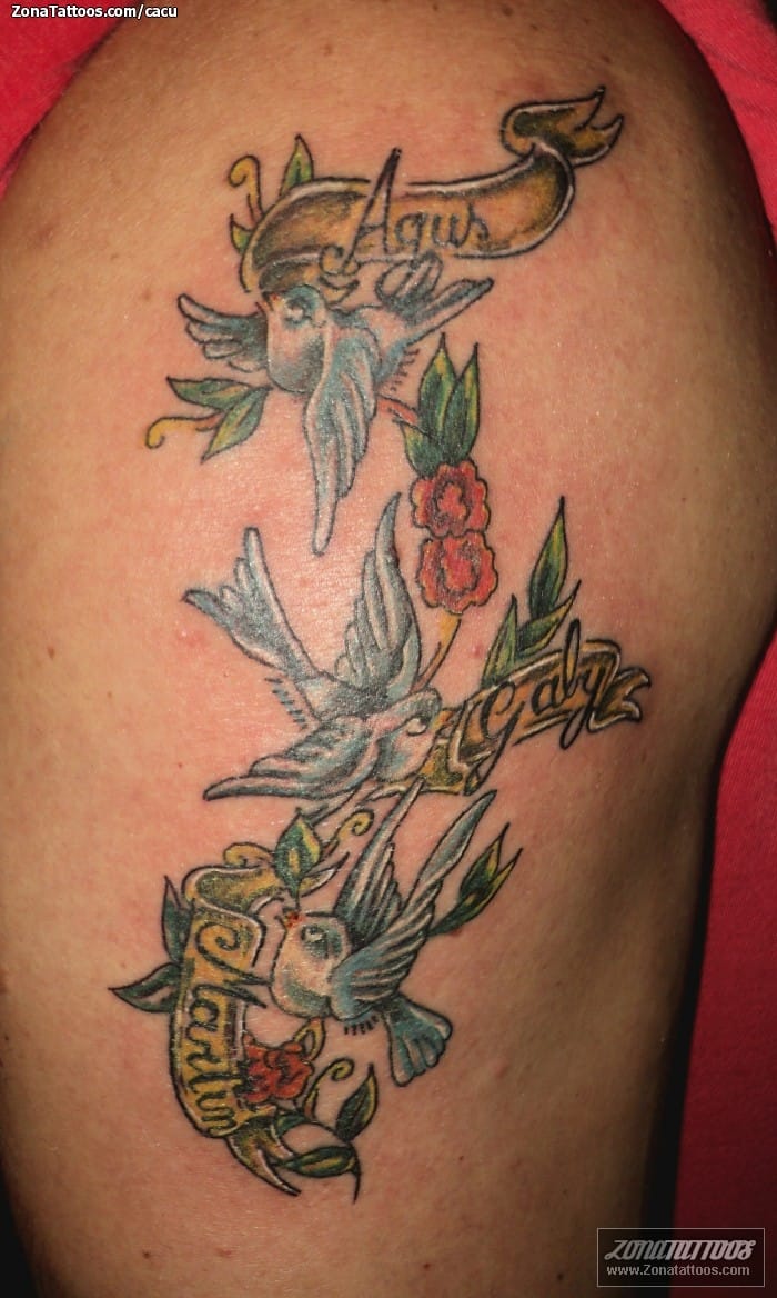 Foto de tatuaje Golondrinas, Aves, Animales