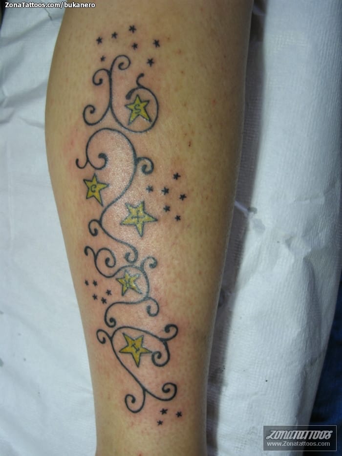 Tattoo photo Stars, Flourish