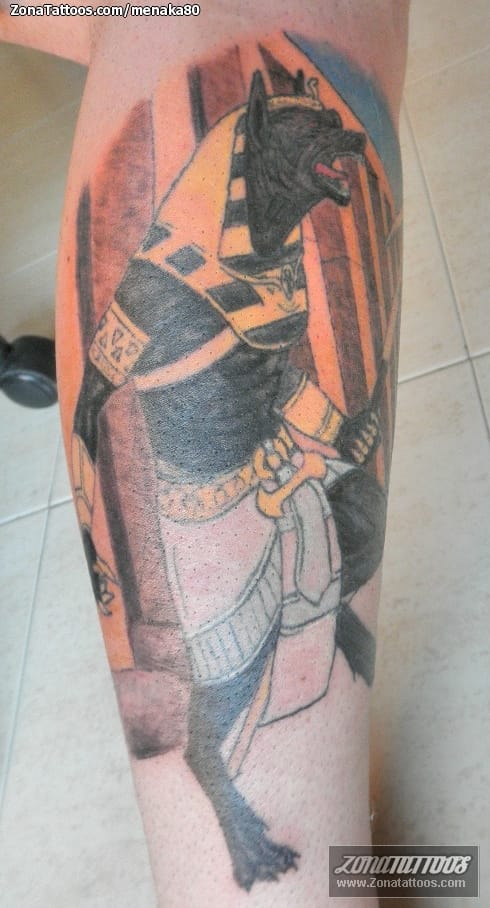 egyptian jackal tattoo