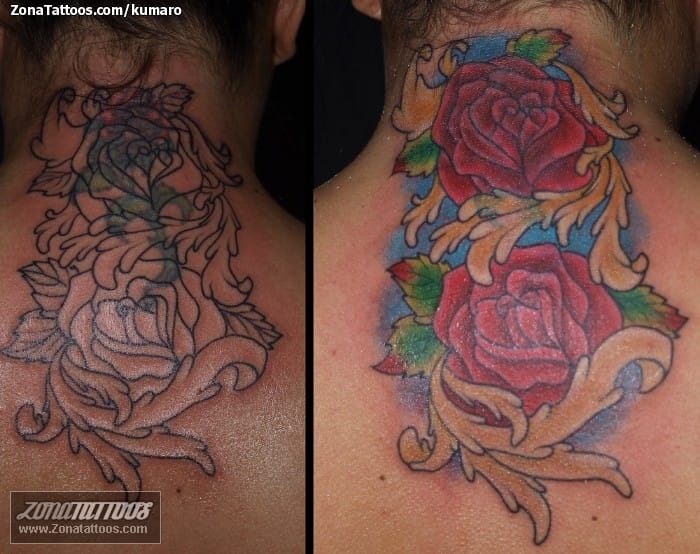 Foto de tatuaje Ornamentos, Flores, Rosas