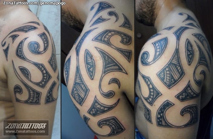 Tattoo photo Maori, Shoulder