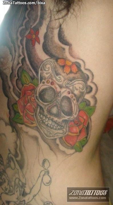 Foto de tatuaje Sugar Skull, Orientales