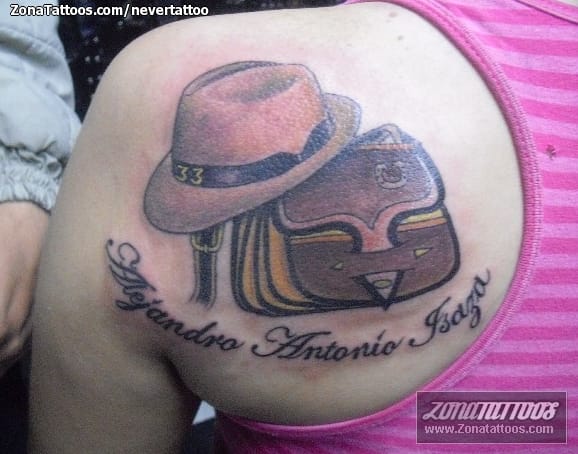 Tattoo photo Hats, Shoulder blade