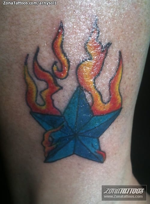 Tattoo photo Stars, Fires, Llamas