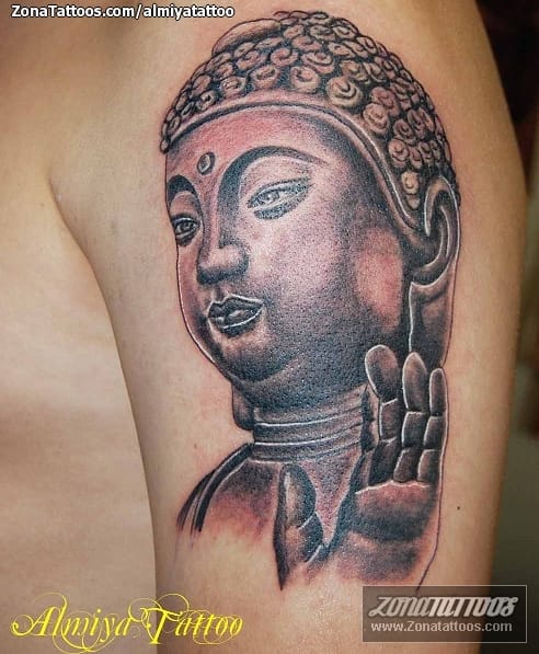 Tattoo photo Buddha, Religious