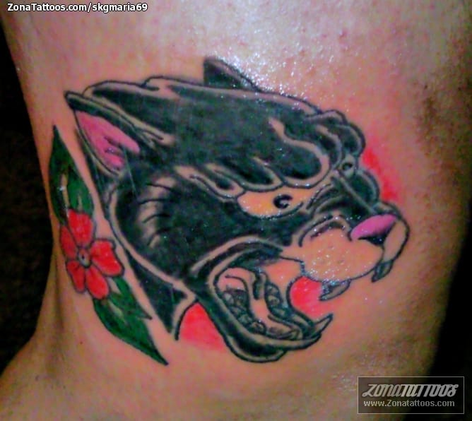 Foto de tatuaje Old School, Panteras, Animales