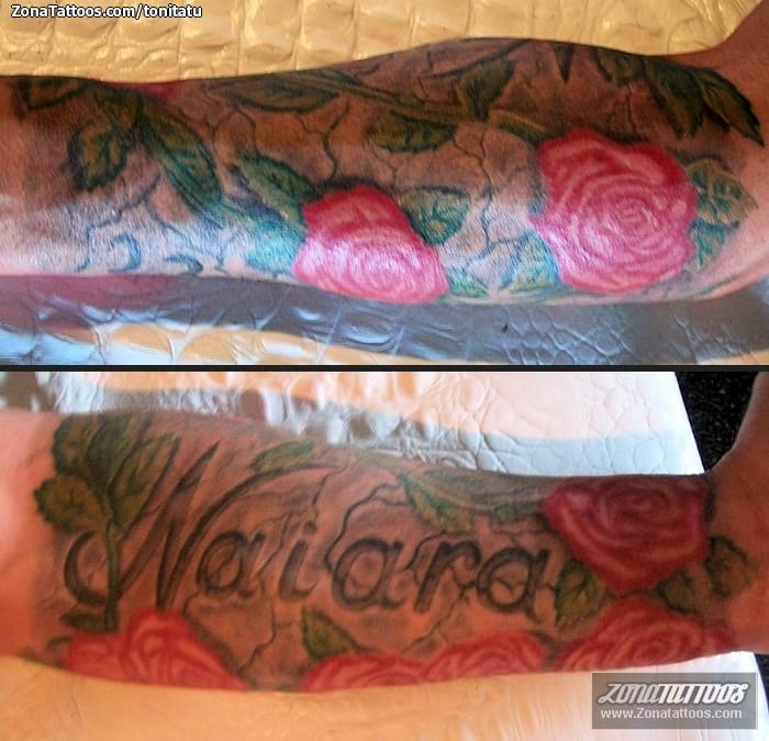 Tattoo photo Forearm, Roses, Flowers