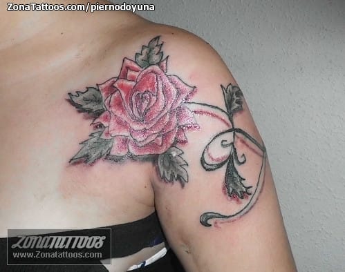 Tattoo photo Flowers, Roses, Shoulder