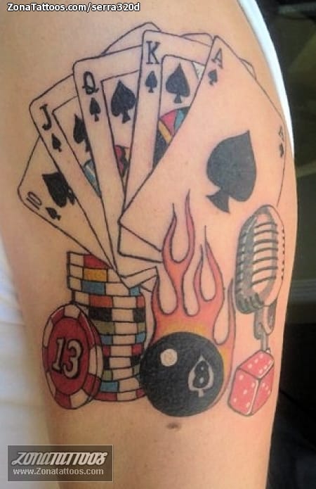 Foto de tatuaje Naipes, Poker