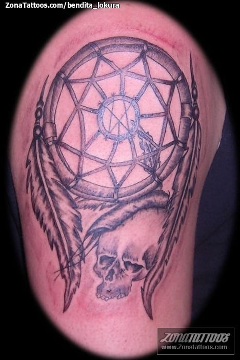 Tattoo photo Dreamcatcher, Skulls