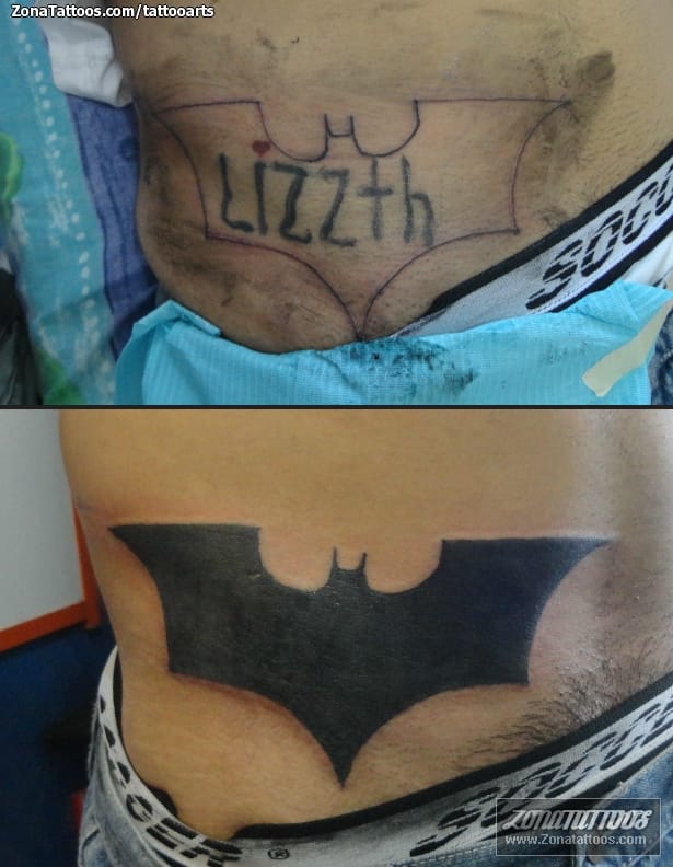Foto de tatuaje Cover Up, Logos, Batman