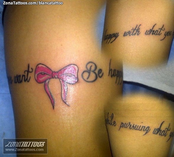 Tattoo photo Letters, Ribbons