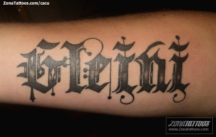 Foto de tatuaje Letras, Nombres