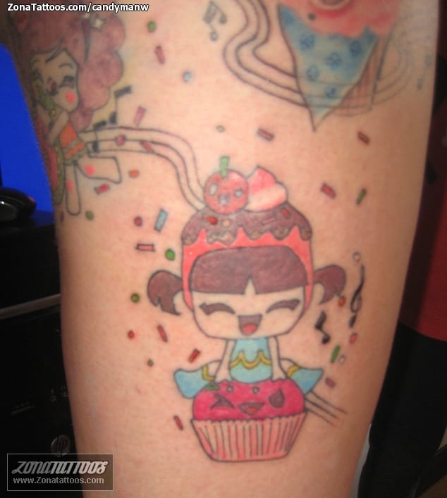 Foto de tatuaje Dulces, Kawaii