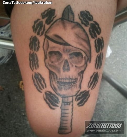 Foto de tatuaje Militares, Calaveras