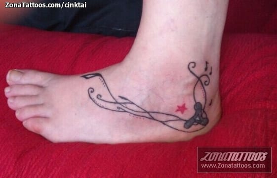 Tattoo photo Flourish, Ankle