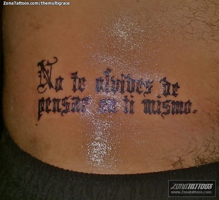 Foto de tatuaje Letras, Frases