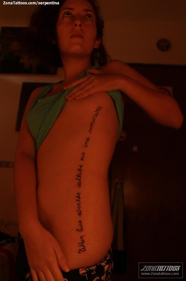 Foto de tatuaje Letras, Frases