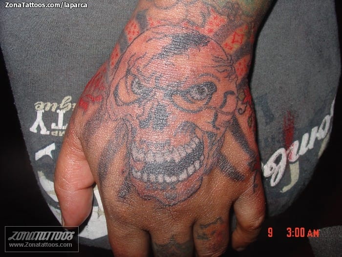 Tattoo photo Hand, Skulls