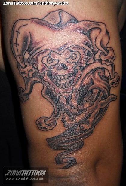 Tattoo photo Joker, Jester, Skulls