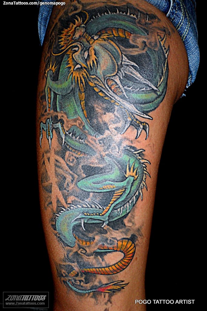 Tattoo photo Asian, Dragons