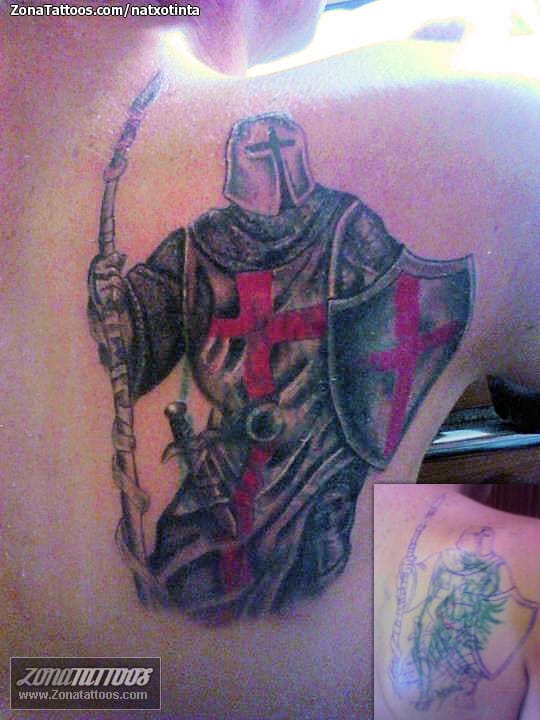 Foto de tatuaje Templarios, Cover Up, Guerreros