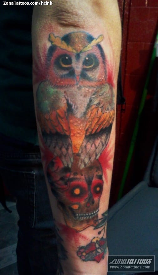 Tattoo photo Owls, Birds, Animals