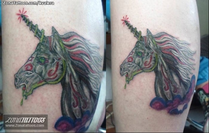 Foto de tatuaje Fantasía, Unicornios