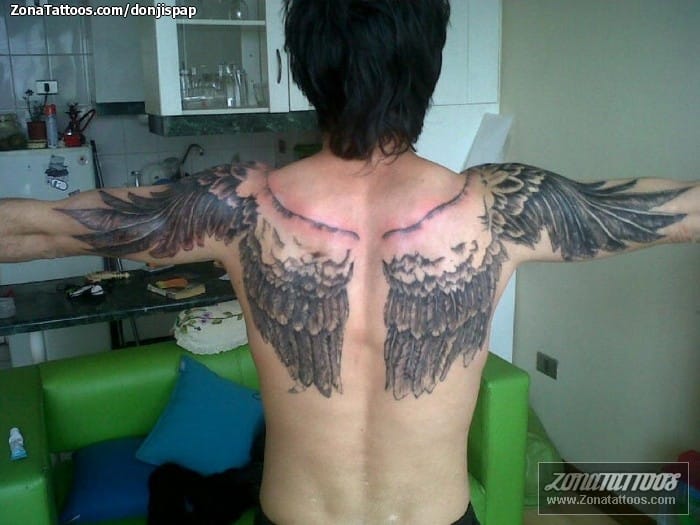 Tattoo photo Wings, Back