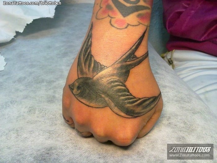 Tattoo photo Birds, Hand, Animals