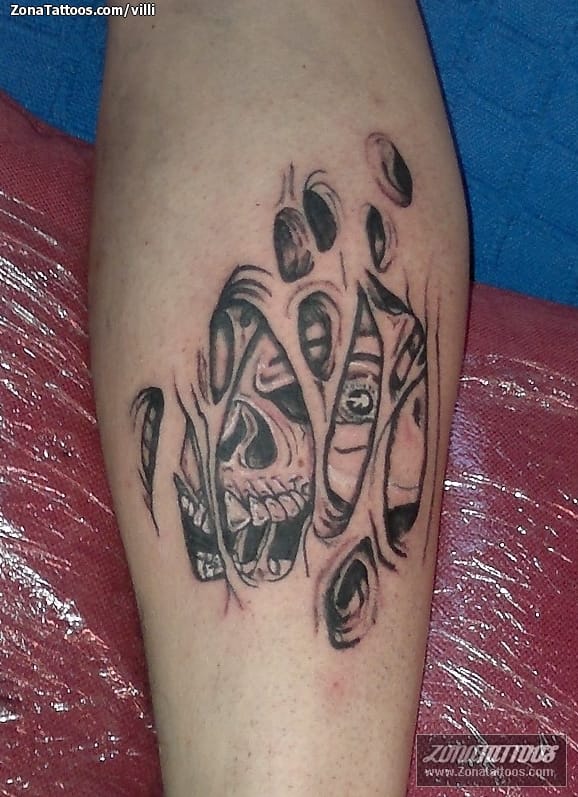 Foto de tatuaje Calaveras, Grietas, Terror