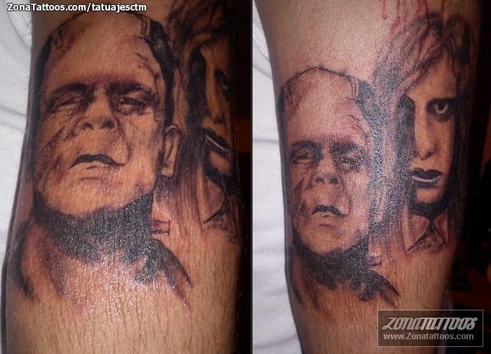 Tattoo photo Frankenstein, Faces, Monsters