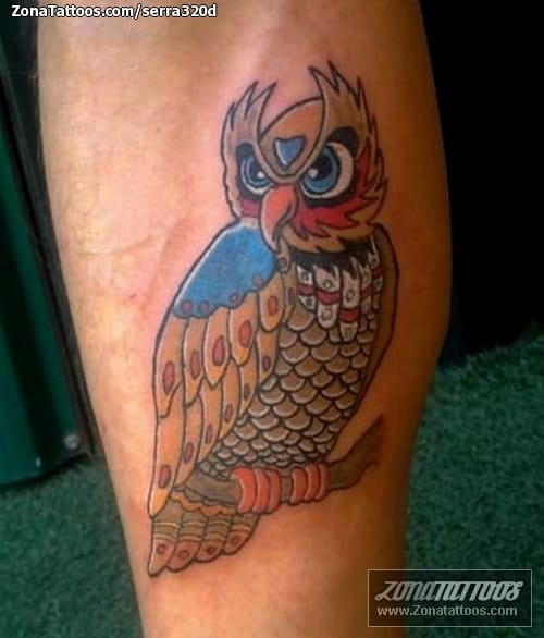 Tattoo photo Birds, Owls, Animals