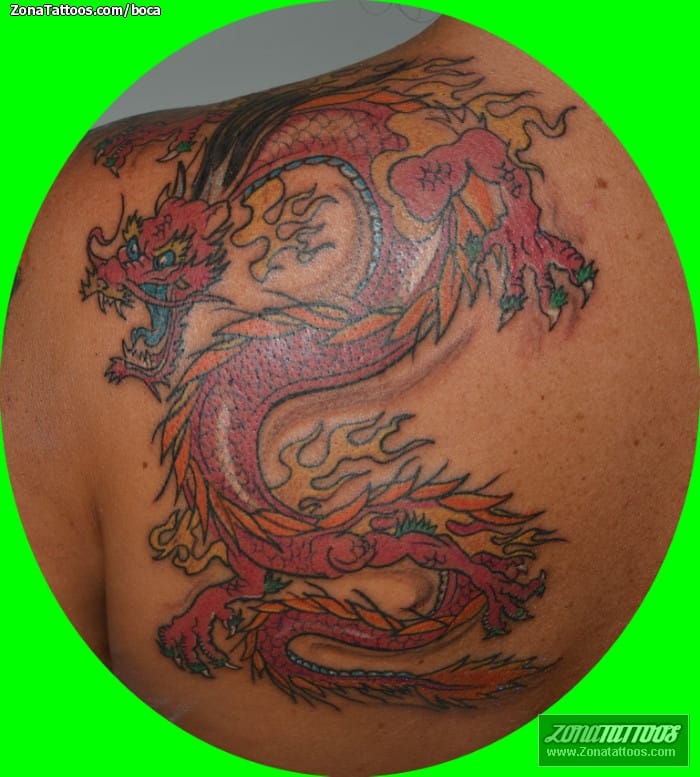 Foto de tatuaje Dragones, Orientales