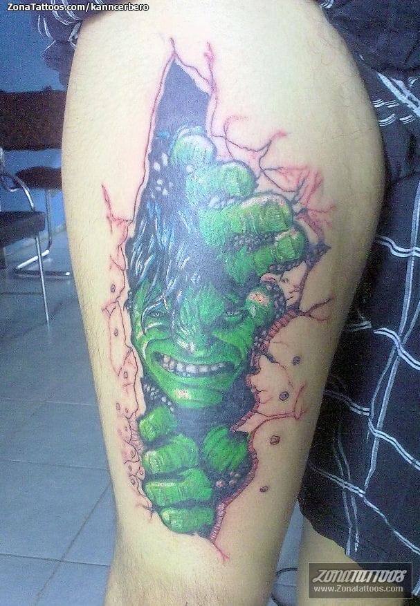 Tattoo photo The Hulk, Superheroes, Comics