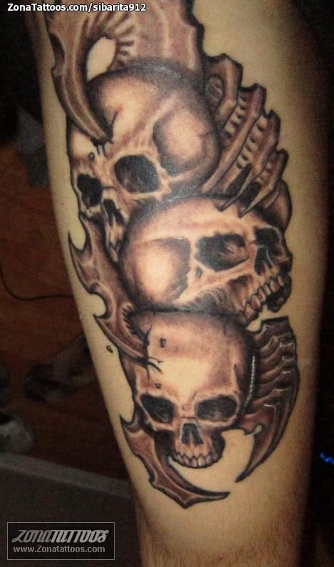 Tattoo photo Skulls, Biomechanics