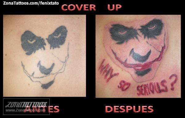 Foto de tatuaje Joker, Cover Up