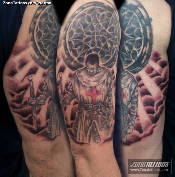 Foto de tatuaje Caballeros, Cover Up, Nubes