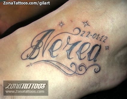 Tattoo photo Names, Nerea, Letters