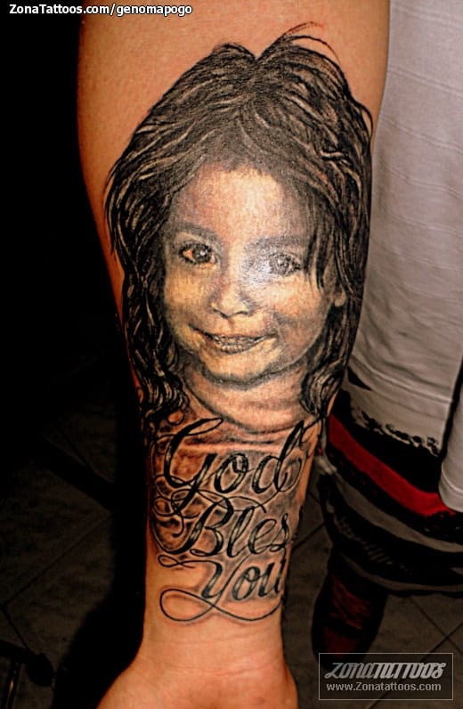 Foto de tatuaje Rostros, Retratos, Personas