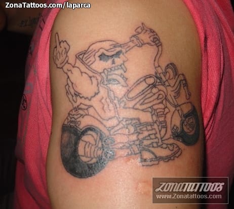 Tattoo photo Motorbikes, Skulls