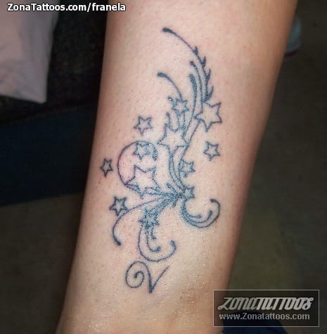 Tattoo photo Flourish, Stars