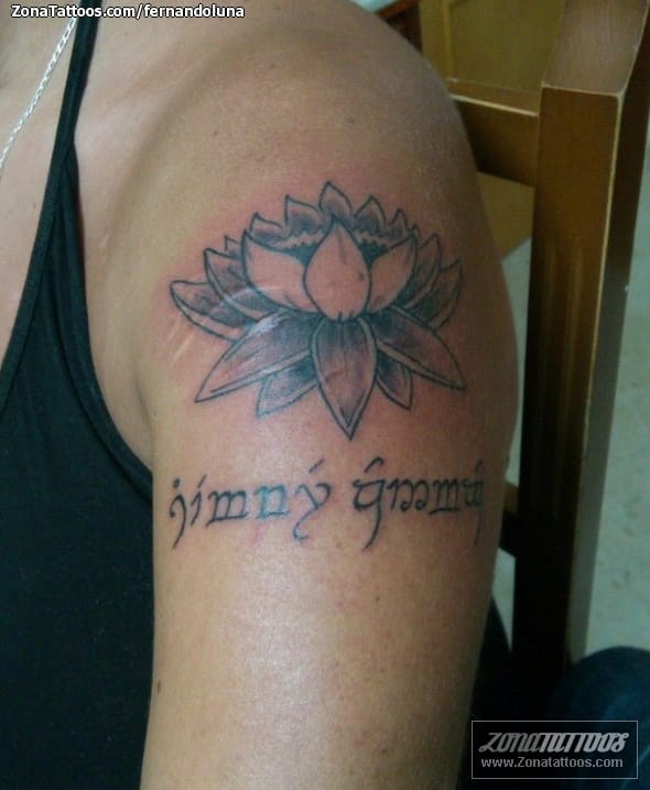 Tattoo photo Flowers, Lotus, Elvish