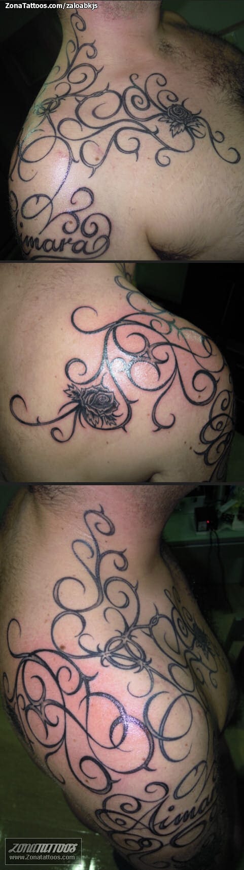 Foto de tatuaje Rosas, Filigranas