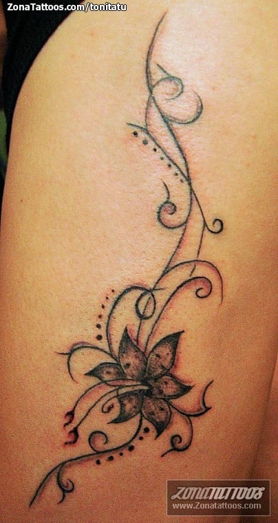 Tattoo photo Flowers, Flourish